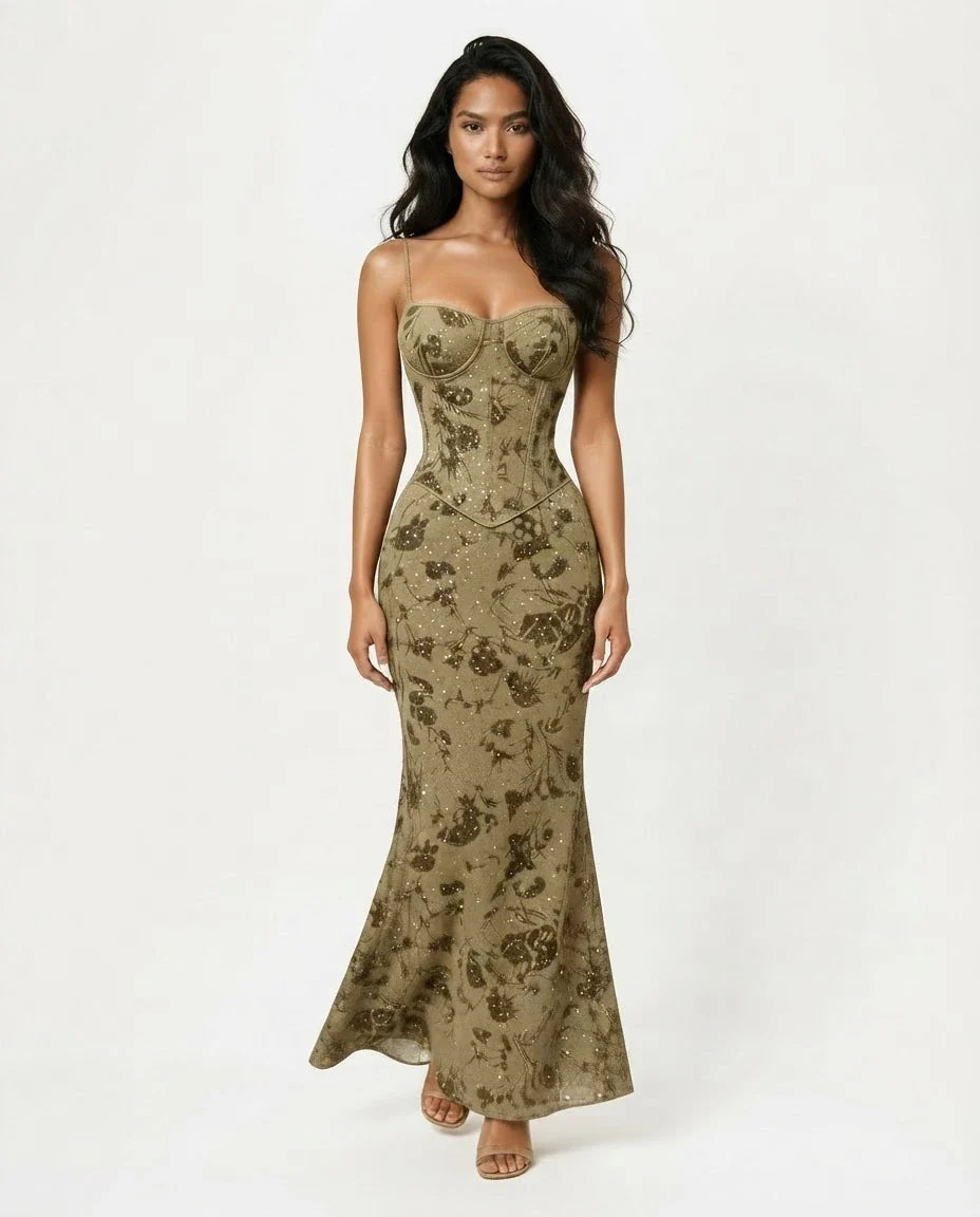 Ariella — Shimmer Floral Mermaid Gown