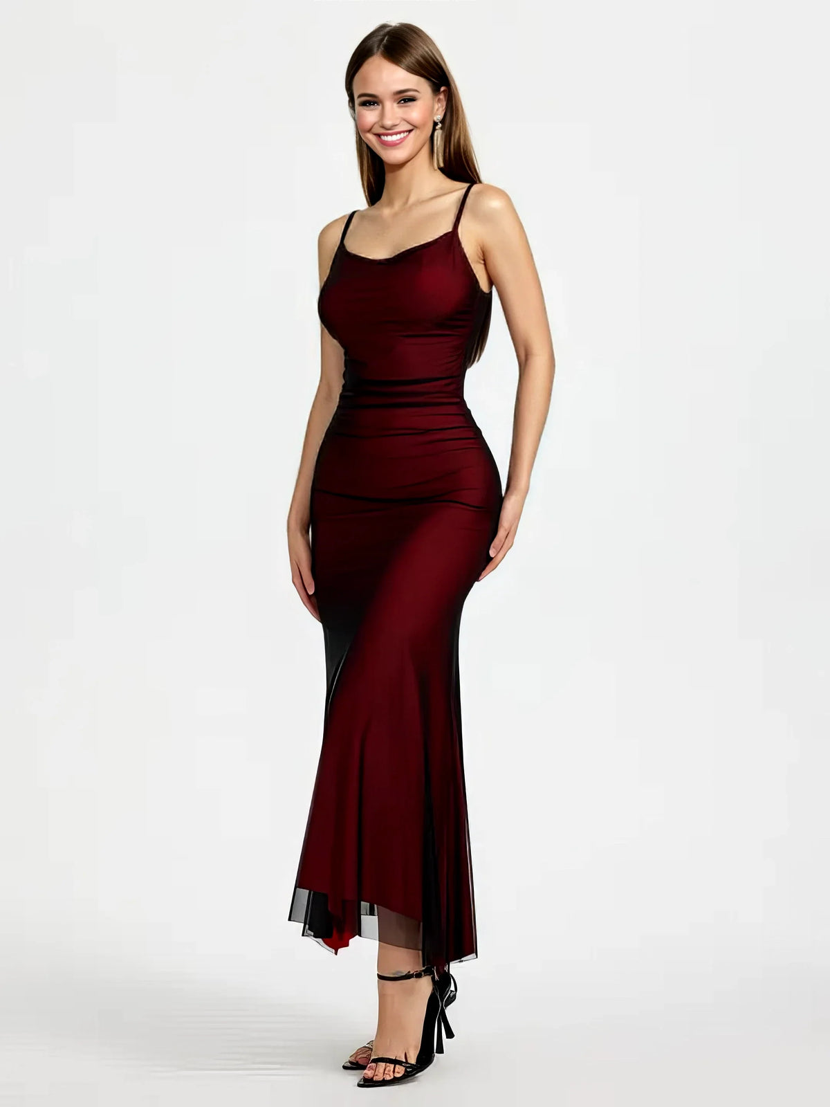 Danaé – The Midnight Wine Illusion Dress