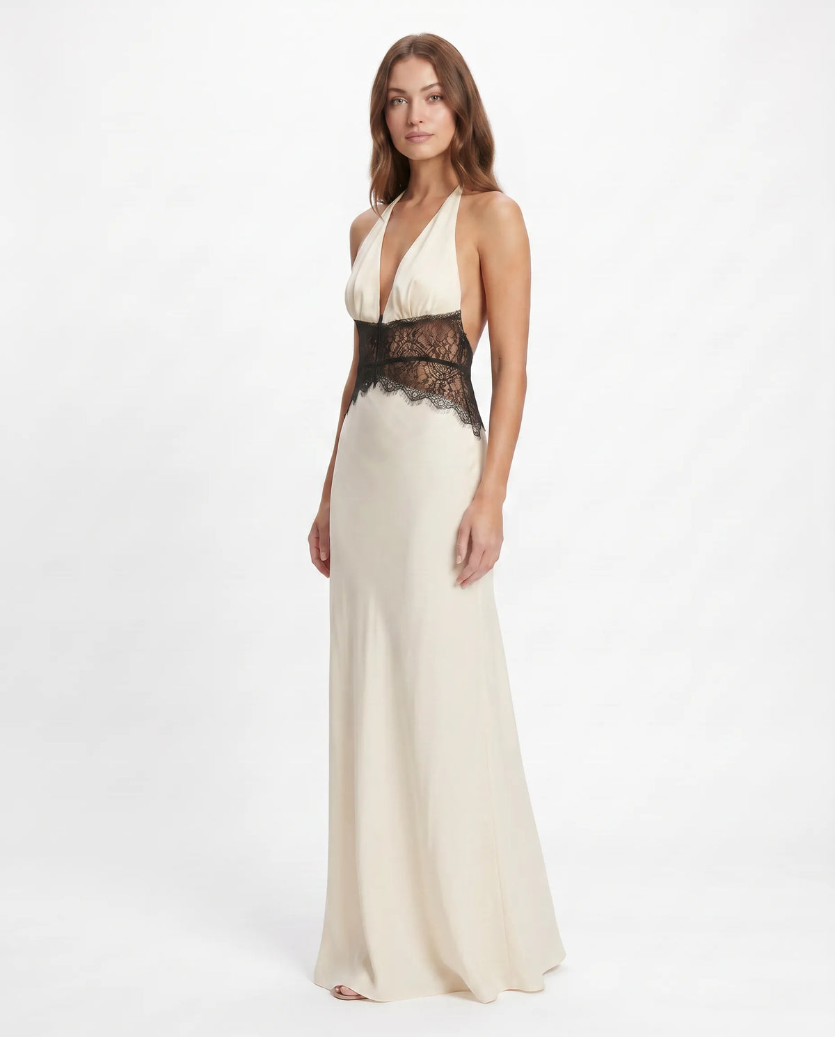The Irena — Timeless lace trim maxi dress