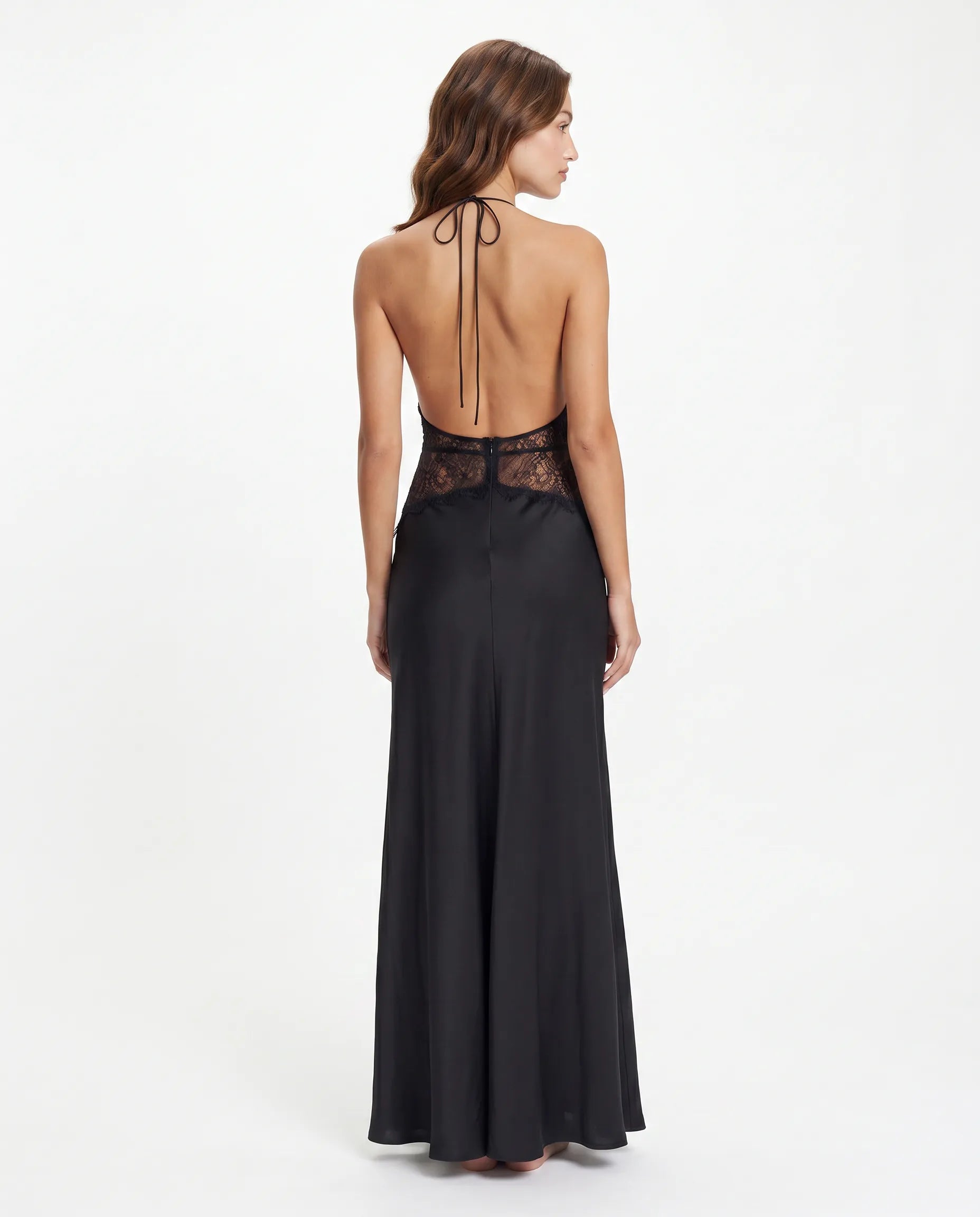The Irena — Timeless lace trim maxi dress
