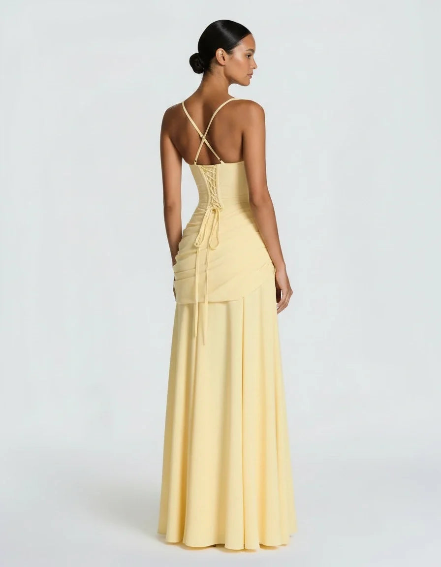 Margot — The Draped Satin Gown