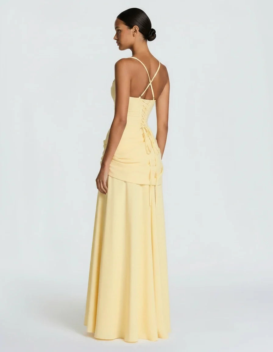 Margot — The Draped Satin Gown