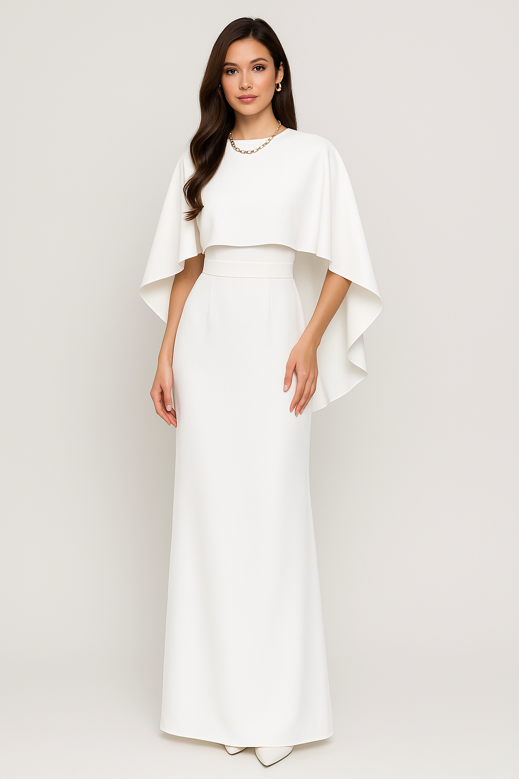 Nolwen – The Graceful Cape Evening Gown