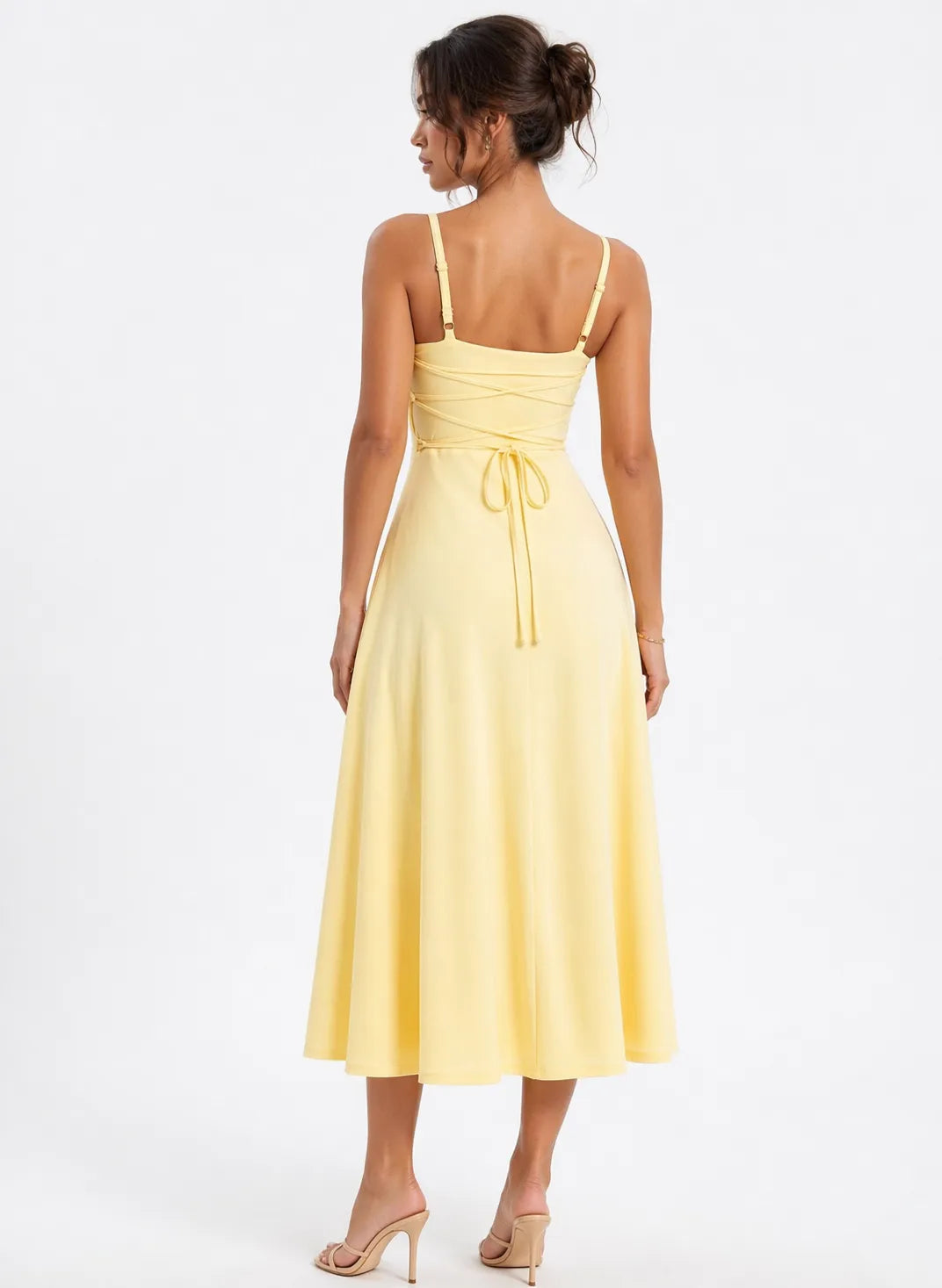 The Odalys — Effortless Spaghetti Strap Midi Dress