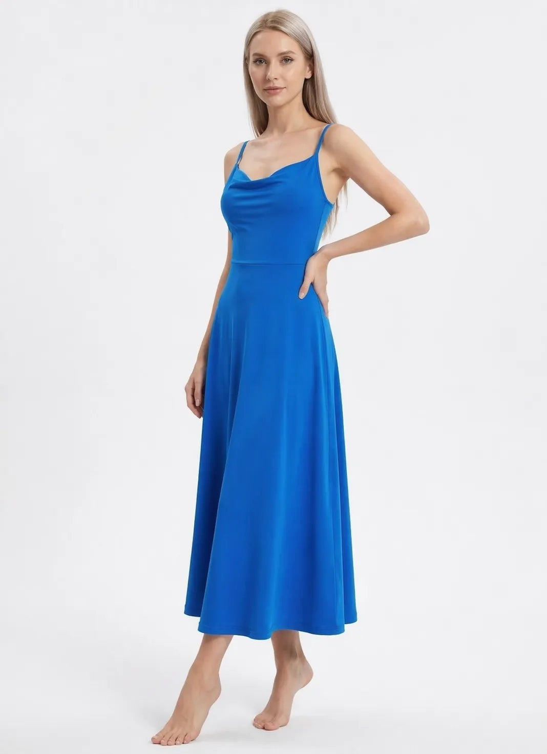 The Odalys — Effortless Spaghetti Strap Midi Dress