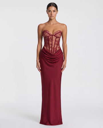 Solvaine — The Lace Corset Maxi Gown
