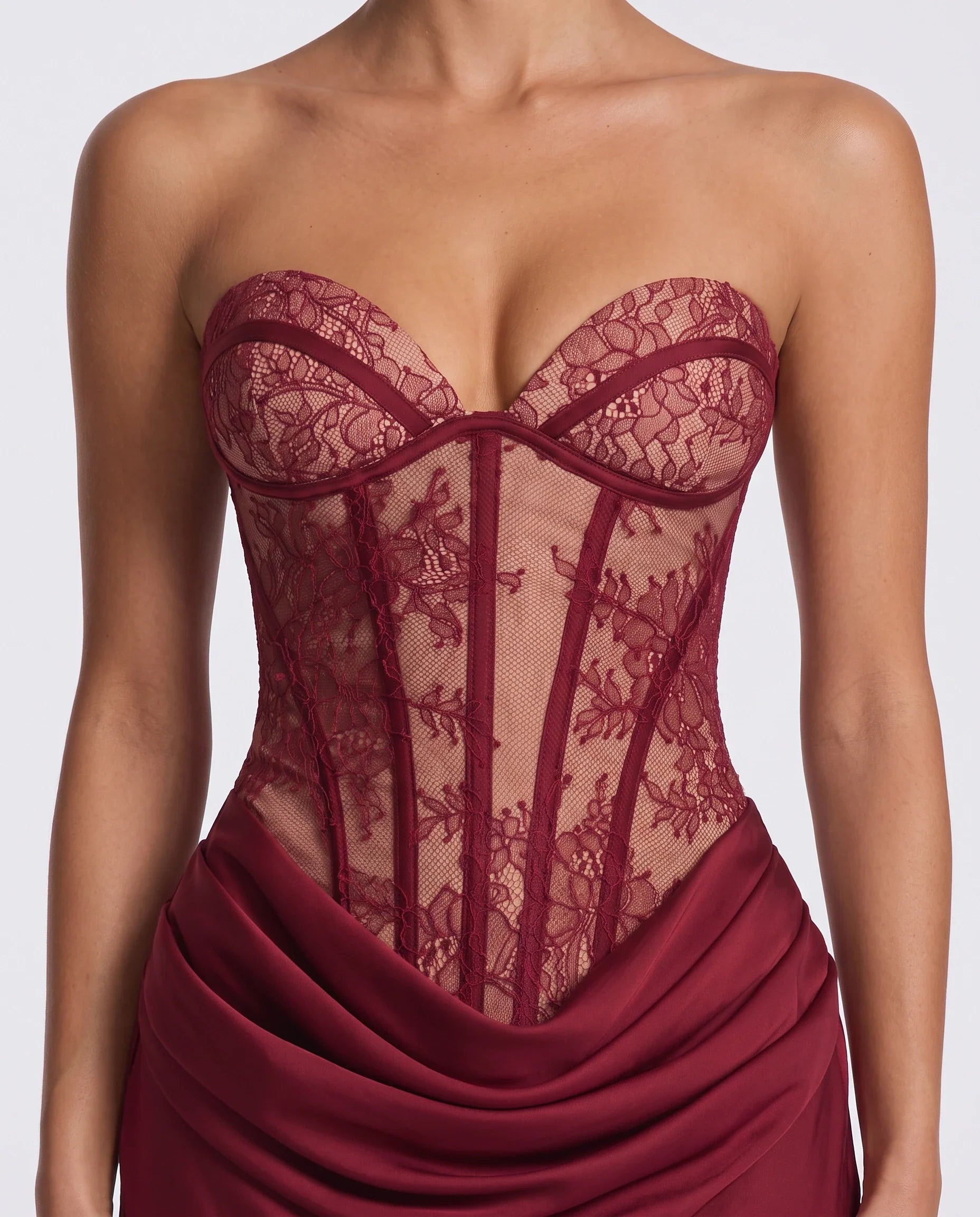Solvaine — The Lace Corset Maxi Gown