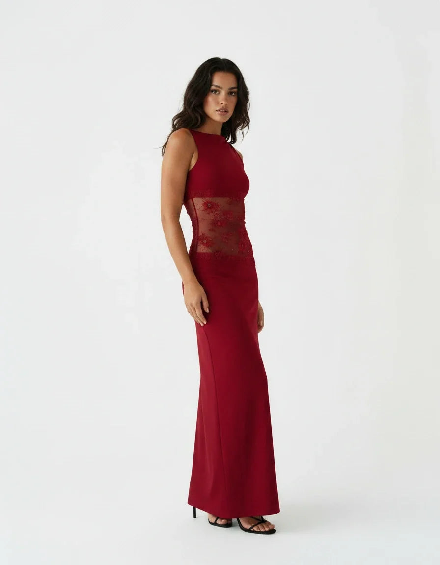 Carmen — The Sheer Lace Maxi Dress