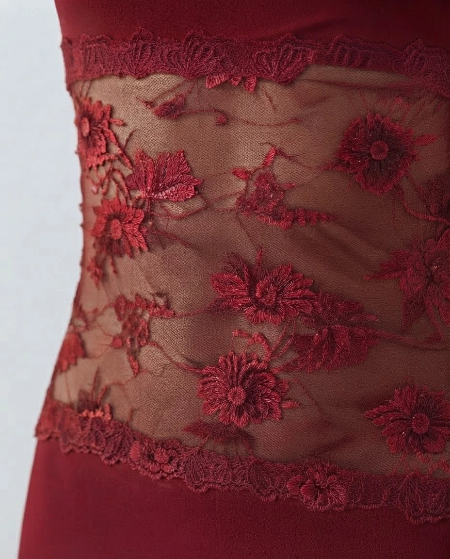Carmen — The Sheer Lace Maxi Dress