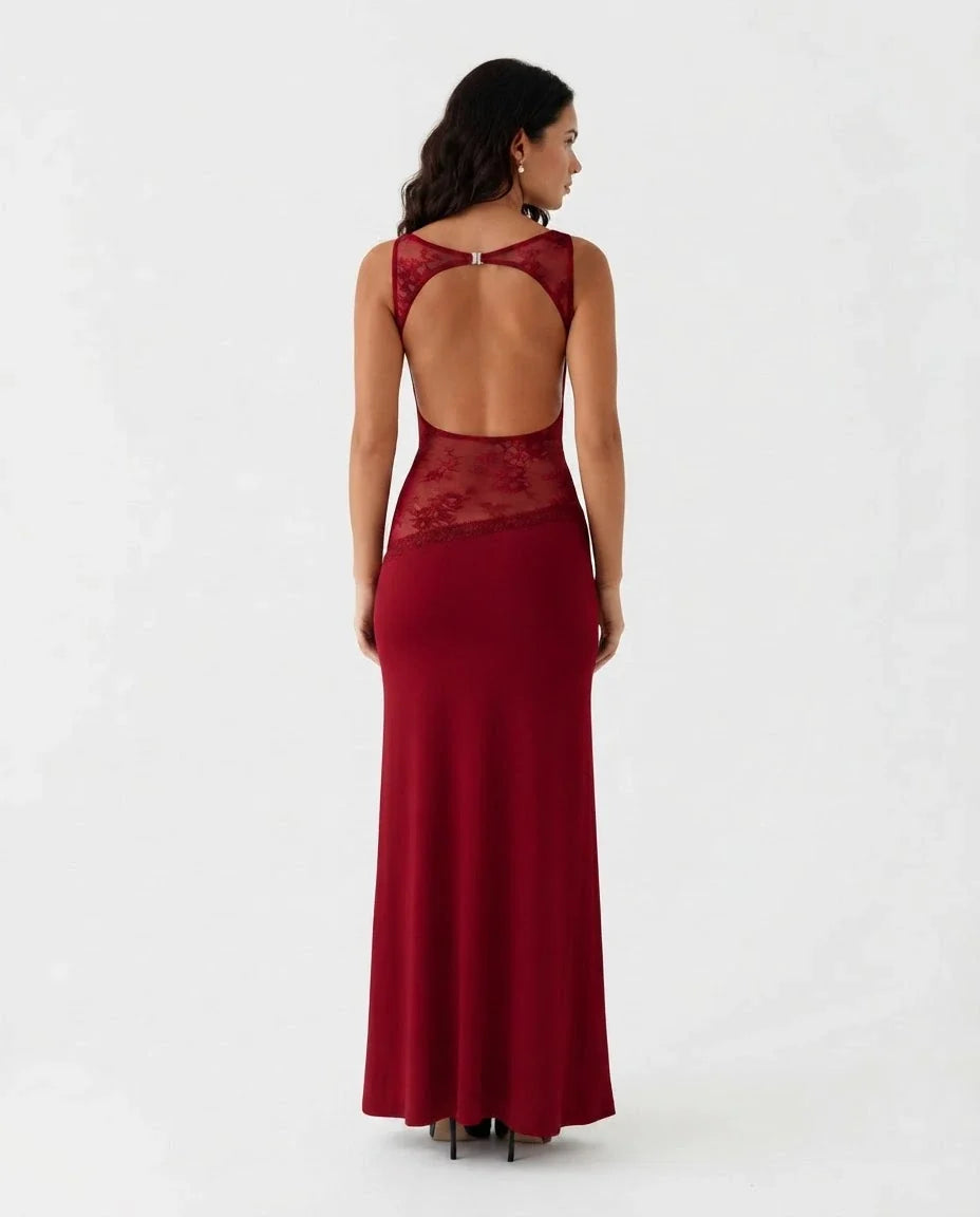 Carmen — The Sheer Lace Maxi Dress