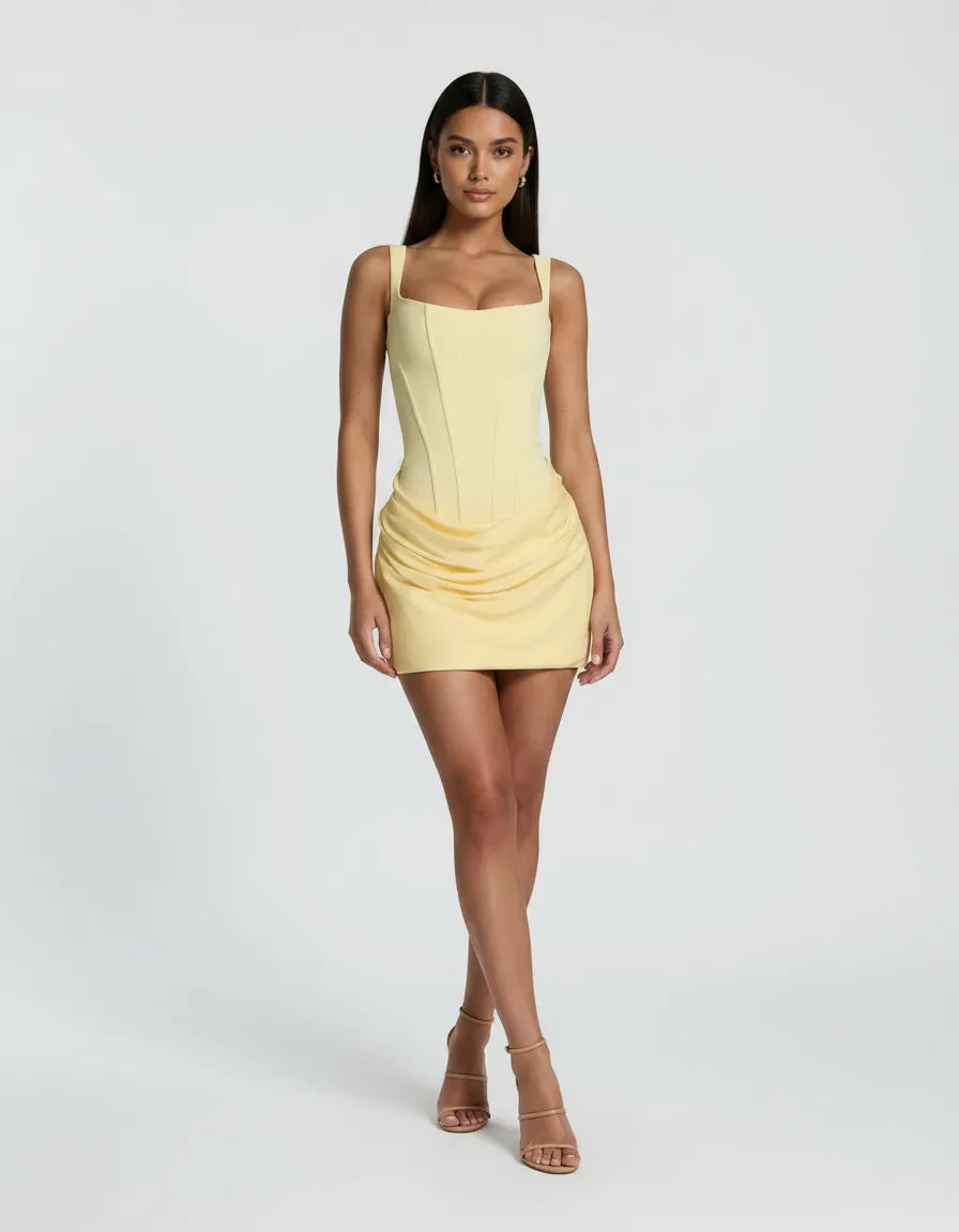 Mira – The Sculpted Mini Muse Dress