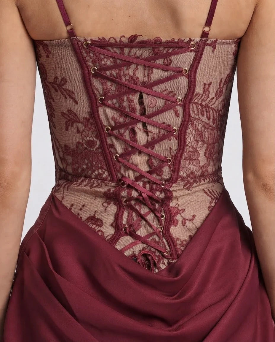 Scarlett — The Lace Corset Mini Dress