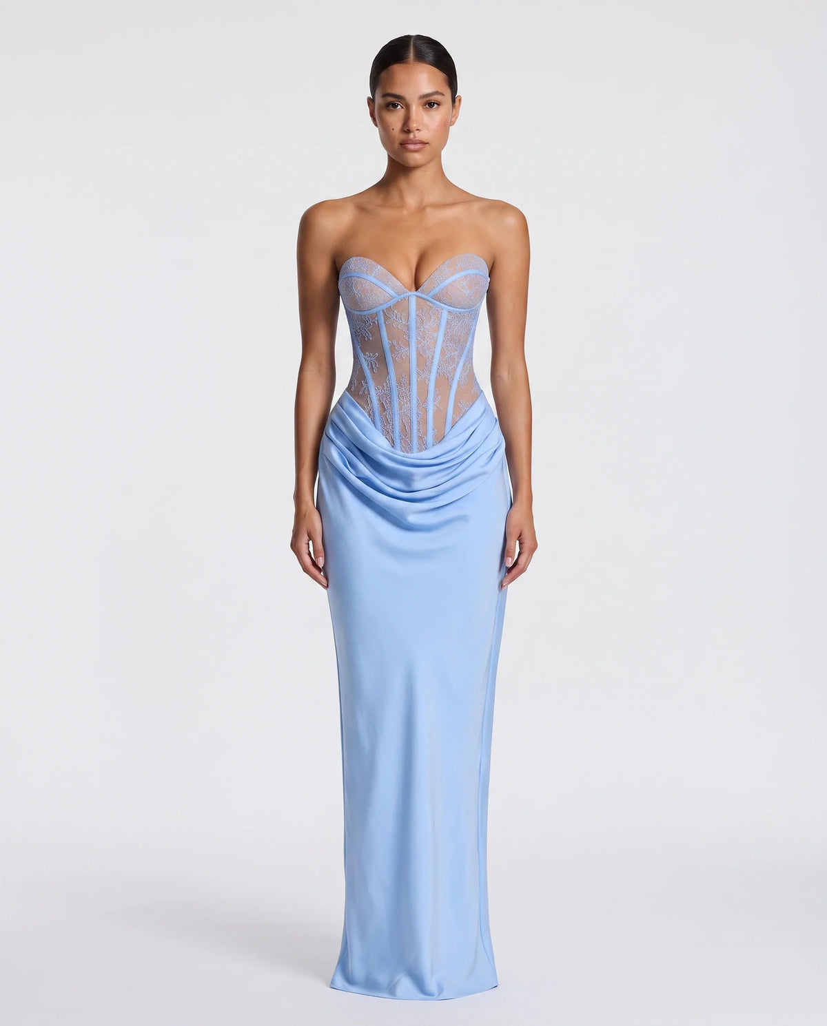 Solvaine — The Lace Corset Maxi Gown